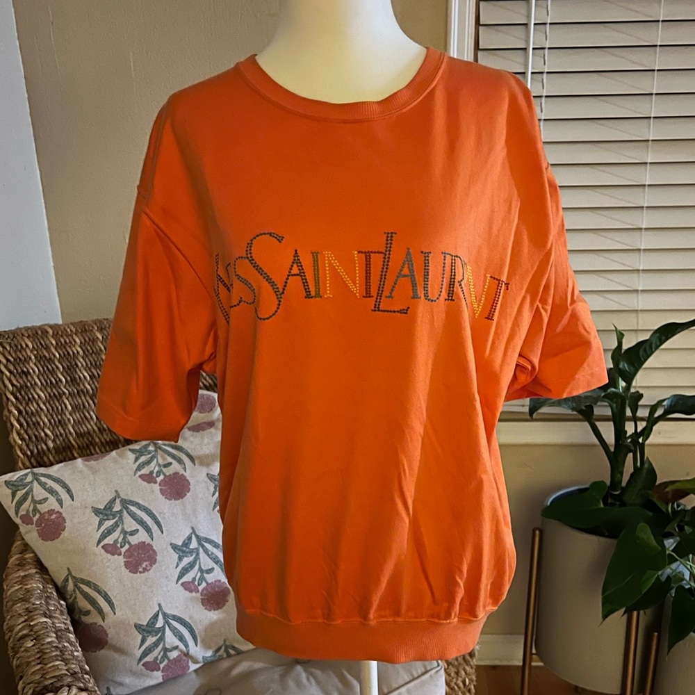 Vintage Saint Laurent Embroidered Sweatshirt